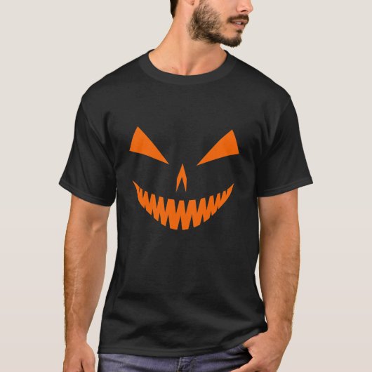 オレンジジャッキO'のランタンの顔I Tシャツ (正面)