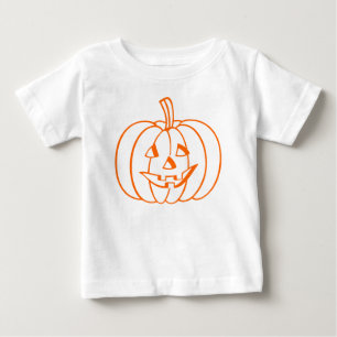 オレンジジャック – O – ランタンハロウィーン用カボチャの輪郭 ベビーTシャツ