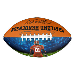 オレンジジャージーパーソナライズされた選手サッカー アメリカンフットボール