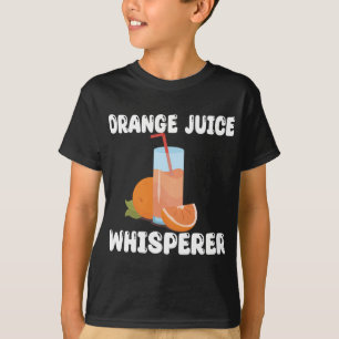 オレンジジュおもしろいースウィスパーアパレルオレンジジュース Tシャツ