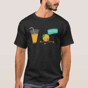オレンジジュースとオレンジフルーツ Tシャツ