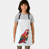 オレンジジュースのグラスとオウム エプロン (インサイチュ)