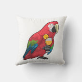 オレンジジュースのグラスとオウム クッション (裏面)