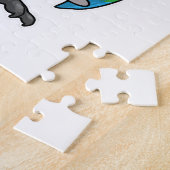 オレンジジュースのグラスとオウム ジグソーパズル (側面)