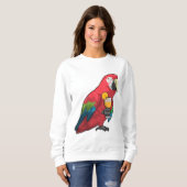 オレンジジュースのグラスとオウム スウェットシャツ (正面フル)