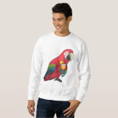 オレンジジュースのグラスとオウム スウェットシャツ (正面フル)