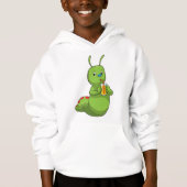 オレンジジュースのグラスを持つキャタピラー (正面)