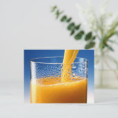 オレンジジュースのグラス ポストカード (スタンド正面)