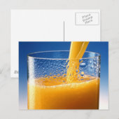 オレンジジュースのグラス ポストカード (正面/裏面)
