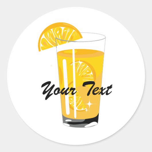 オレンジジュースのシール ラウンドシール (正面)