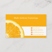 オレンジジュースのバーの名刺 名刺 (裏面)