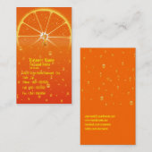 オレンジジュースの水分が多い低下のFriutsの名刺 名刺 (正面/裏面)
