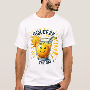 オレンジジュースを搾る Tシャツ