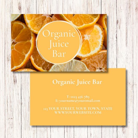 オレンジジュースバー 名刺
