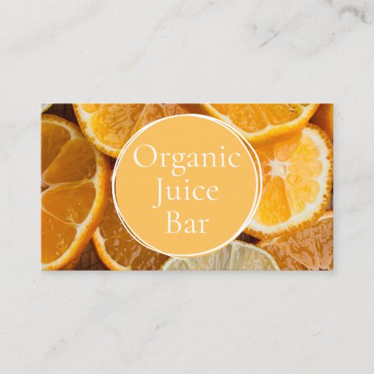 オレンジジュースバー 名刺 (正面)