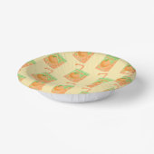 オレンジジュースボックスパターン ペーパーボウル (傾斜あり)