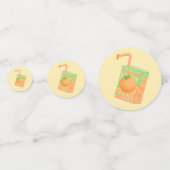 オレンジジュースボックス誕生日パーティー コンフェッティ (裏面)