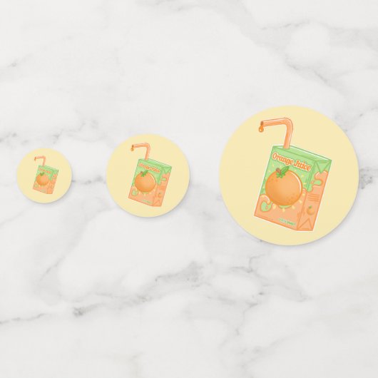 オレンジジュースボックス誕生日パーティー コンフェッティ (裏面)