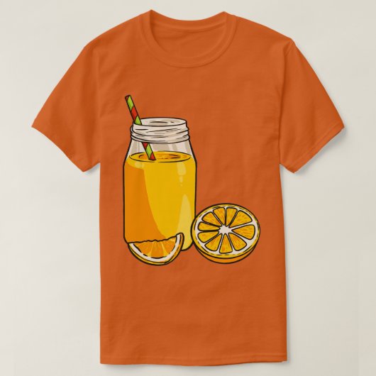 オレンジジュース果汁飲料 Tシャツ (デザイン正面)