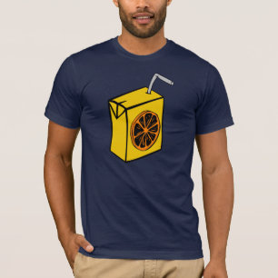 オレンジジュース箱メンズTシャツ Tシャツ