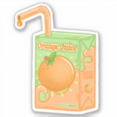 オレンジジュース箱 シール (正面)