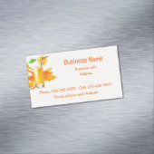 オレンジジュース食べ物カート譲歩ドリンクビジネス マグネット名刺 (インサイチュ)