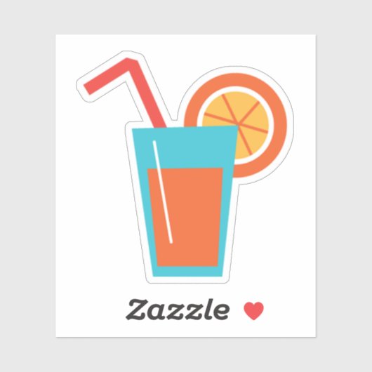 オレンジジュース1杯 シール (シート)