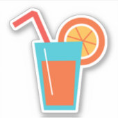 オレンジジュース1杯 シール (正面)