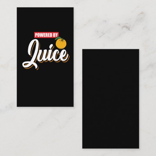 オレンジジュース-おもしろいなおはようのギフトによって動力を与えられる 名刺 (正面/裏面)