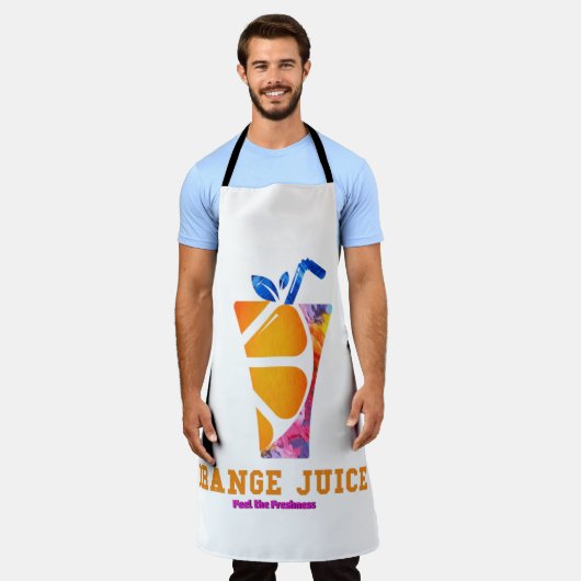 オレンジジュース エプロン (着用した状態)