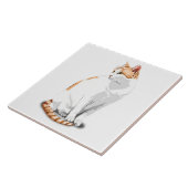 オレンジジンジャーとホワイトキャットカスタム タイル (側面)