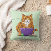 オレンジジンジャーコーヒーキャットおもしろい クッション (ブランケット)