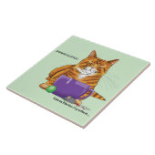 オレンジジンジャーコーヒーキャットおもしろい タイル (側面)