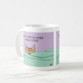 オレンジジンジャー紫色のかわいい猫の母の日 コーヒーマグカップ (正面左)