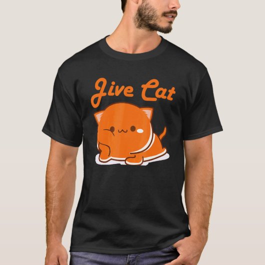 オレンジジヴ猫大人っぽい+若々しい Tシャツ (正面)