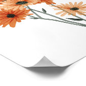 オレンジスイートコスモスフラワー子供部屋デコール ポスター (角)