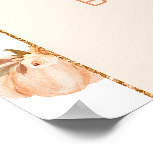 オレンジスウィートリトルカボチャの誕生日へようこそ ポスター (角)