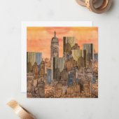 オレンジスカイシティサンセットフ空白のラットノートカード ノートカード (正面/裏面インサイチュ)