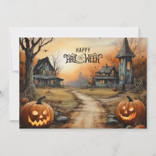 オレンジスカイ幽霊のよく出るファームハウスハッピーハローウィン シーズンカード (正面)