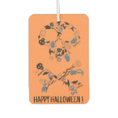 オレンジスカルとクロスボーンこうもり幽霊 カーエアーフレッシュナー (正面)