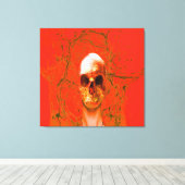 オレンジスカルイン水 キャンバスプリント (インサイチュ (ウッドフロア))