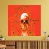 オレンジスカルイン水 キャンバスプリント (インサイチュ (リビング))