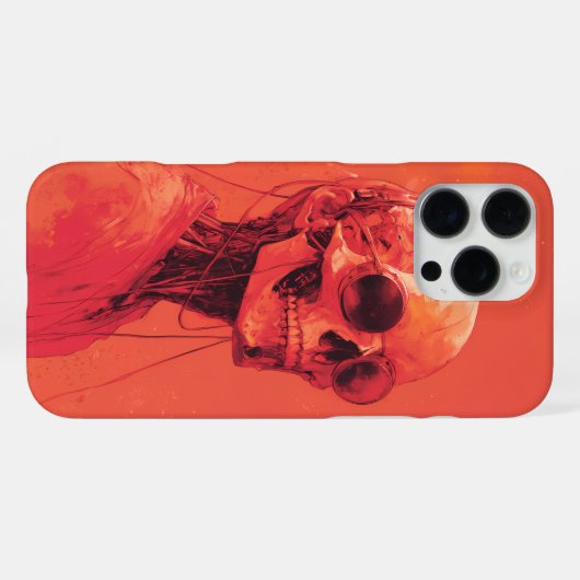 オレンジスカル iPhoneケース (裏面横)