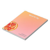 オレンジスクイズその日かわいいシトラス感動的タン ノートパッド (回転)