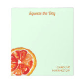 オレンジスクイズその日かわいいシトラス感動的タン ノートパッド (正面)