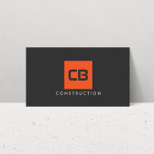 オレンジスクエアモノグラム建築、電気 名刺