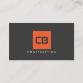 オレンジスクエアモノグラム建築、電気 名刺 (正面)