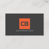 オレンジスクエアモノグラム建築、電気 名刺 (正面)