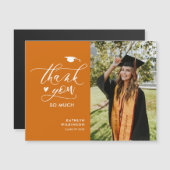 オレンジスクエレガントリシンプルプト卒業 (正面/裏面)