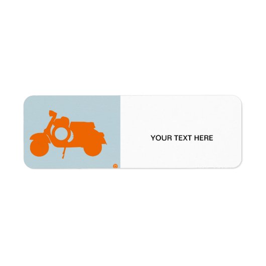 オレンジスクーター ラベル (正面)